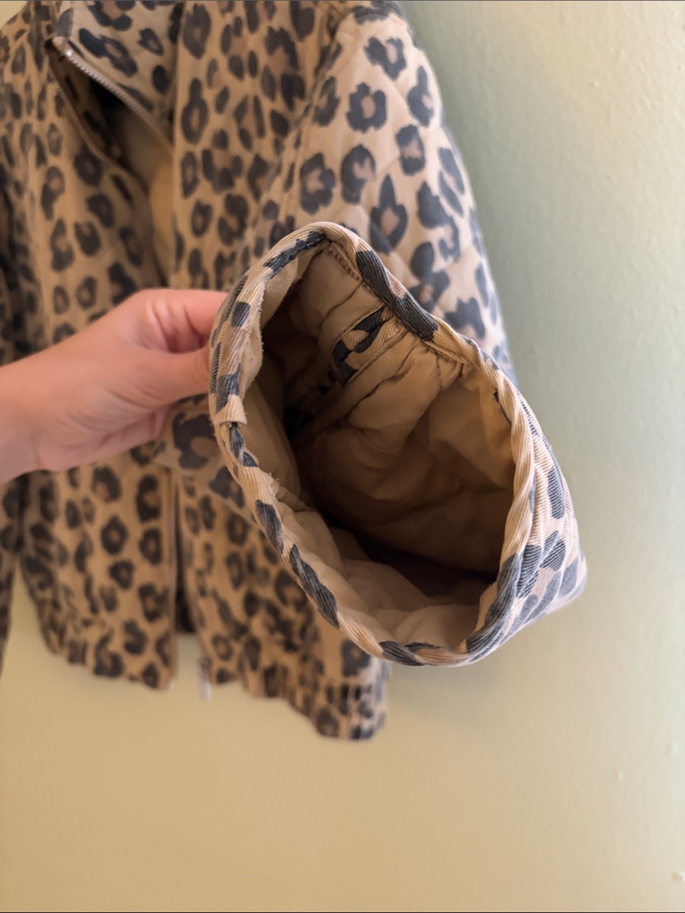 Blank NYC Leopard Print Puffer Jacket - Tan/Black - Picture 5 of 15